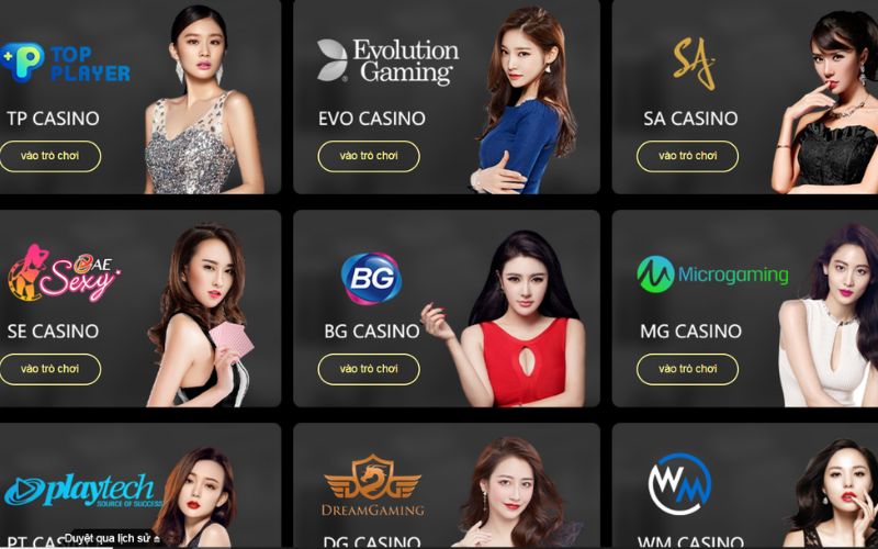 Cược casino với đa dạng dealers thu hút
